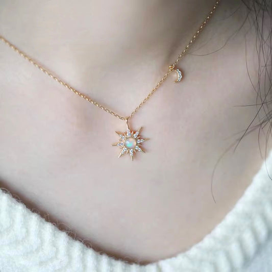 Sparkling Star Zircon Necklace