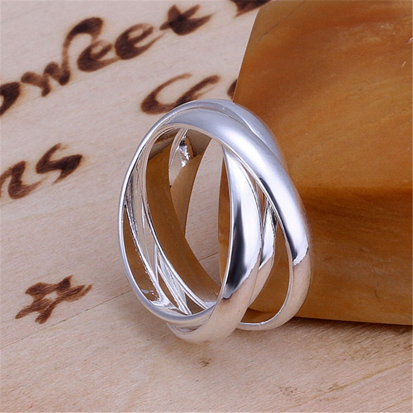 Silver-Plated Three Ring