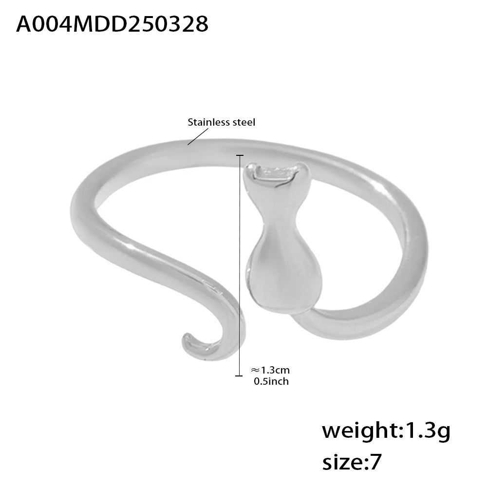 Geometric Stainless Steel Ring