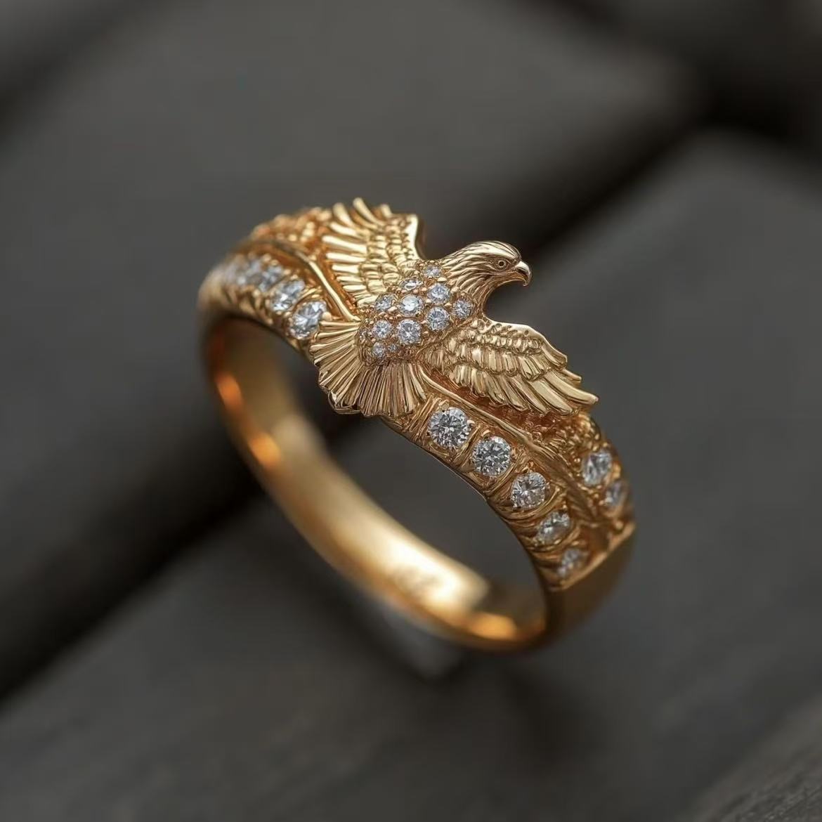 Golden Eagle-wing Ring