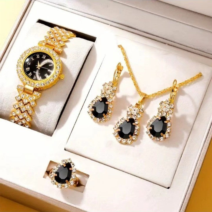 Quartz Jewelry Suit with Watch