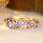 Purple Diamond-edged Ring