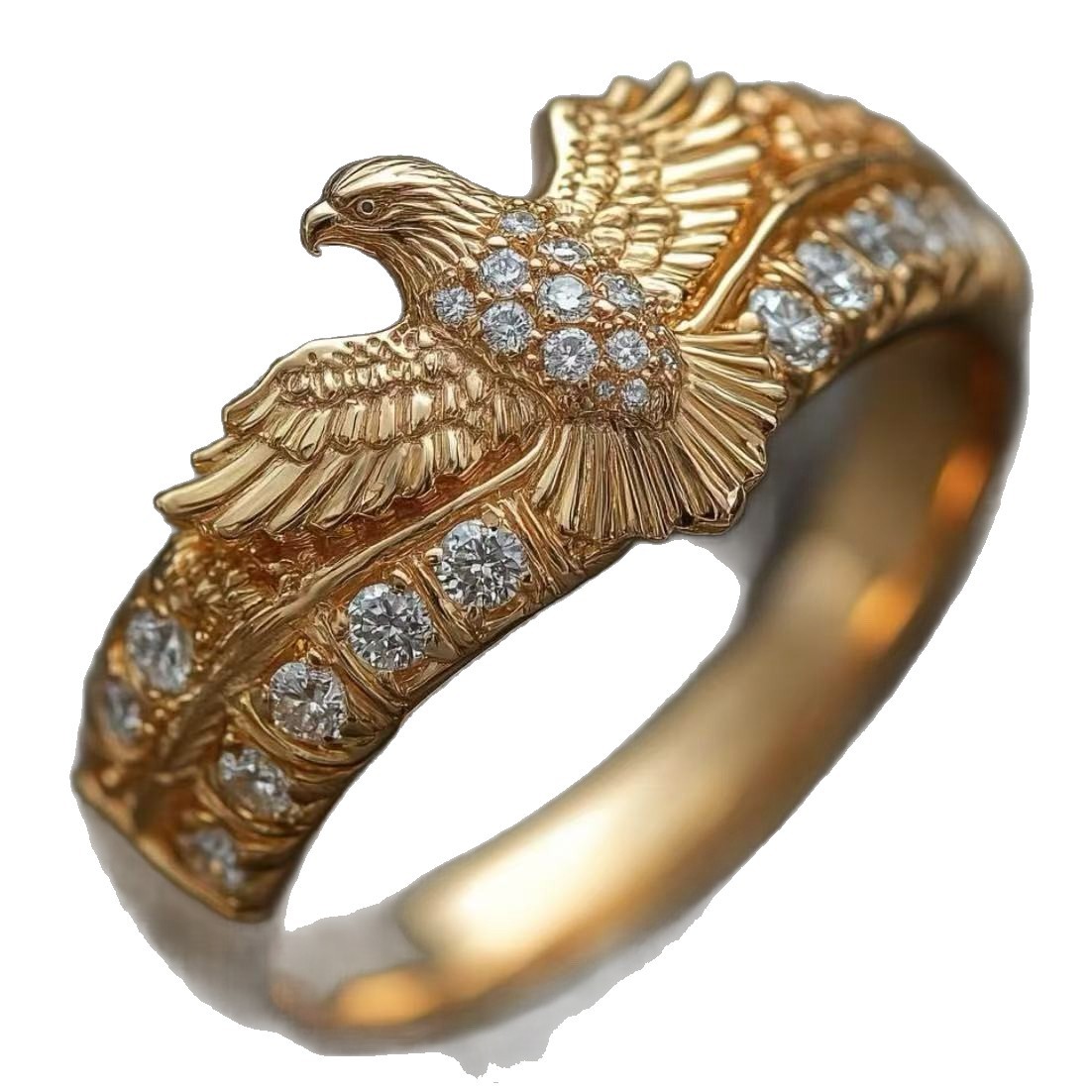 Golden Eagle-wing Ring