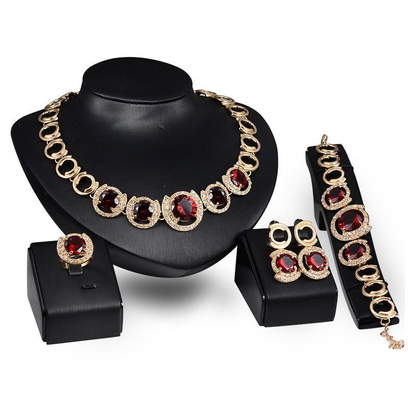 Set Accessories Gold Zircon