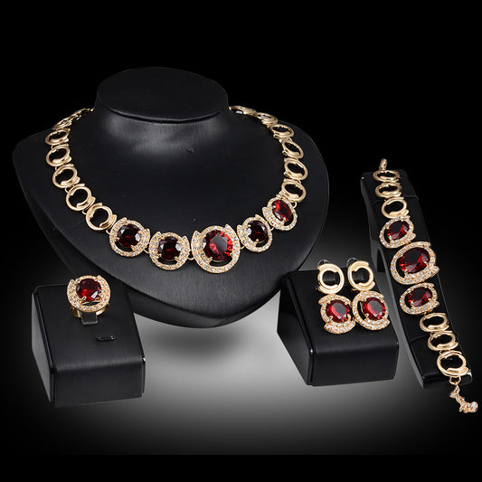 Set Accessories Gold Zircon