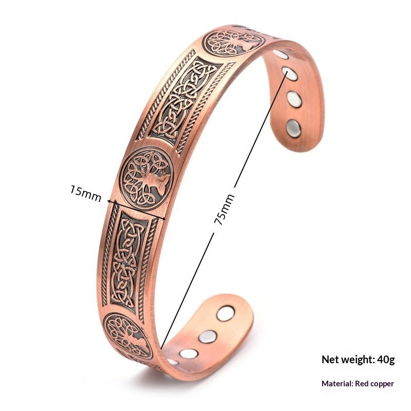 Purplish Red Copper Bracelet
