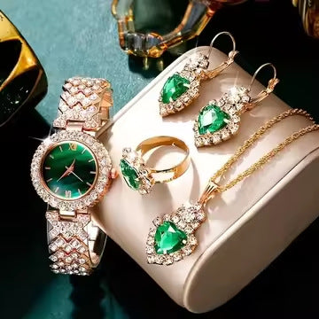 Quartz Jewelry Suit with Watch