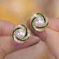 Diamond-Encrusted Red Earrings