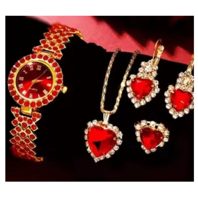 Quartz Jewelry Suit with Watch