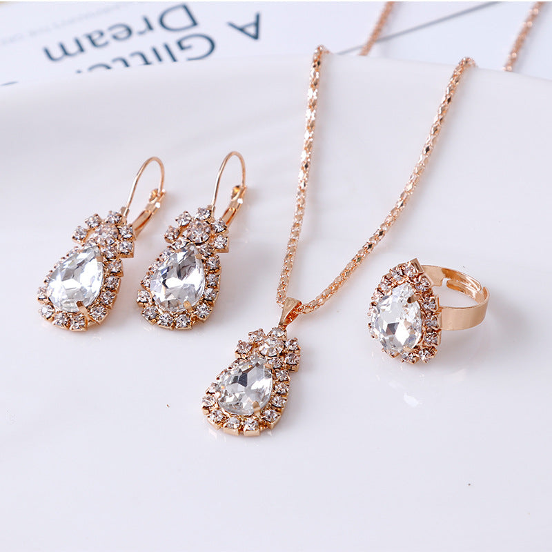 Water Drop Rhinestone Set