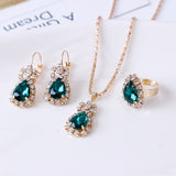 Water Drop Rhinestone Set