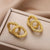 Retro Frosted Hoop Earrings