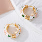 Exquisite Enamel Round Earrings