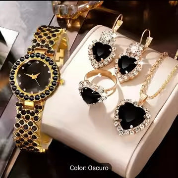 Quartz Jewelry Suit with Watch