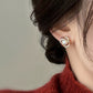 Diamond-Encrusted Red Earrings