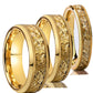 Gold Leaf Tungsten Steel Ring