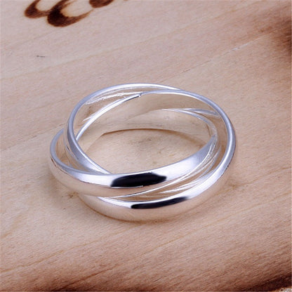 Silver-Plated Three Ring