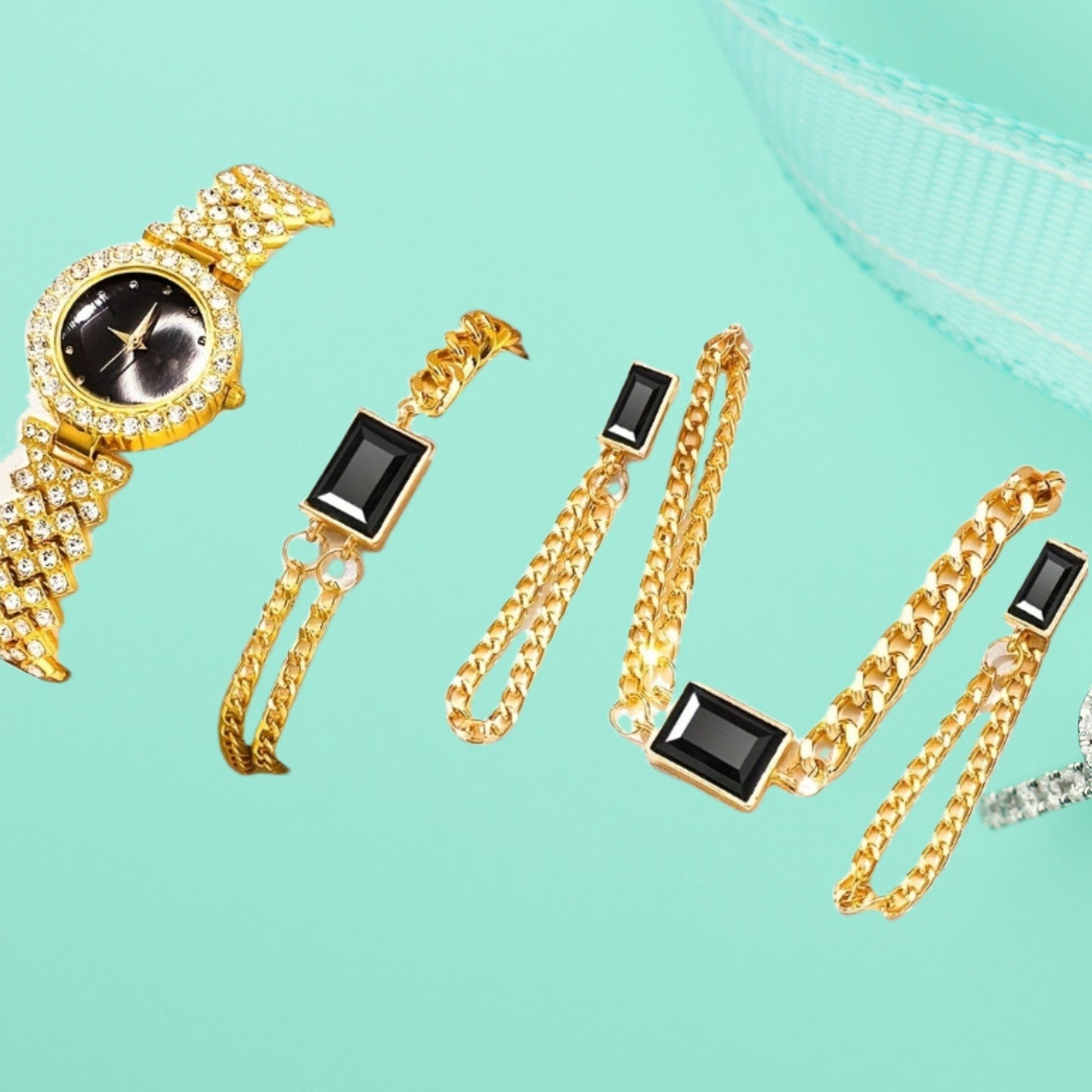 Quartz Jewelry Suit with Watch