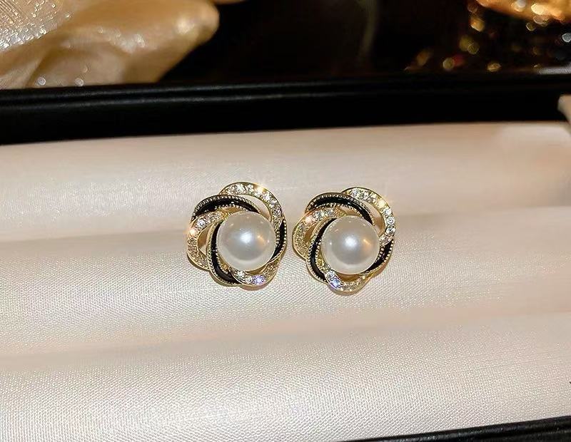 Diamond-Encrusted Red Earrings