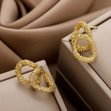 Retro Frosted Hoop Earrings