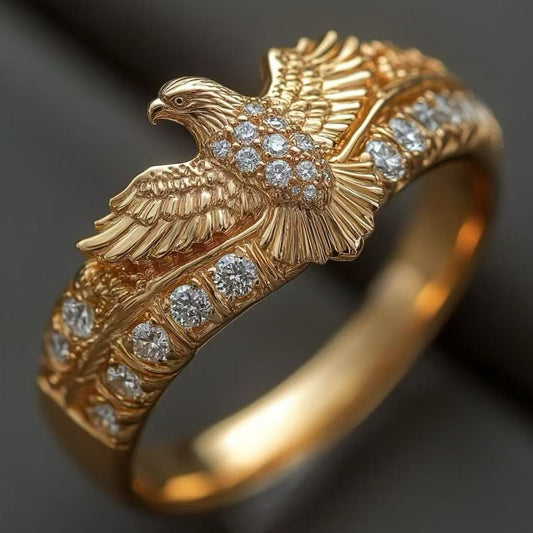 Golden Eagle-wing Ring