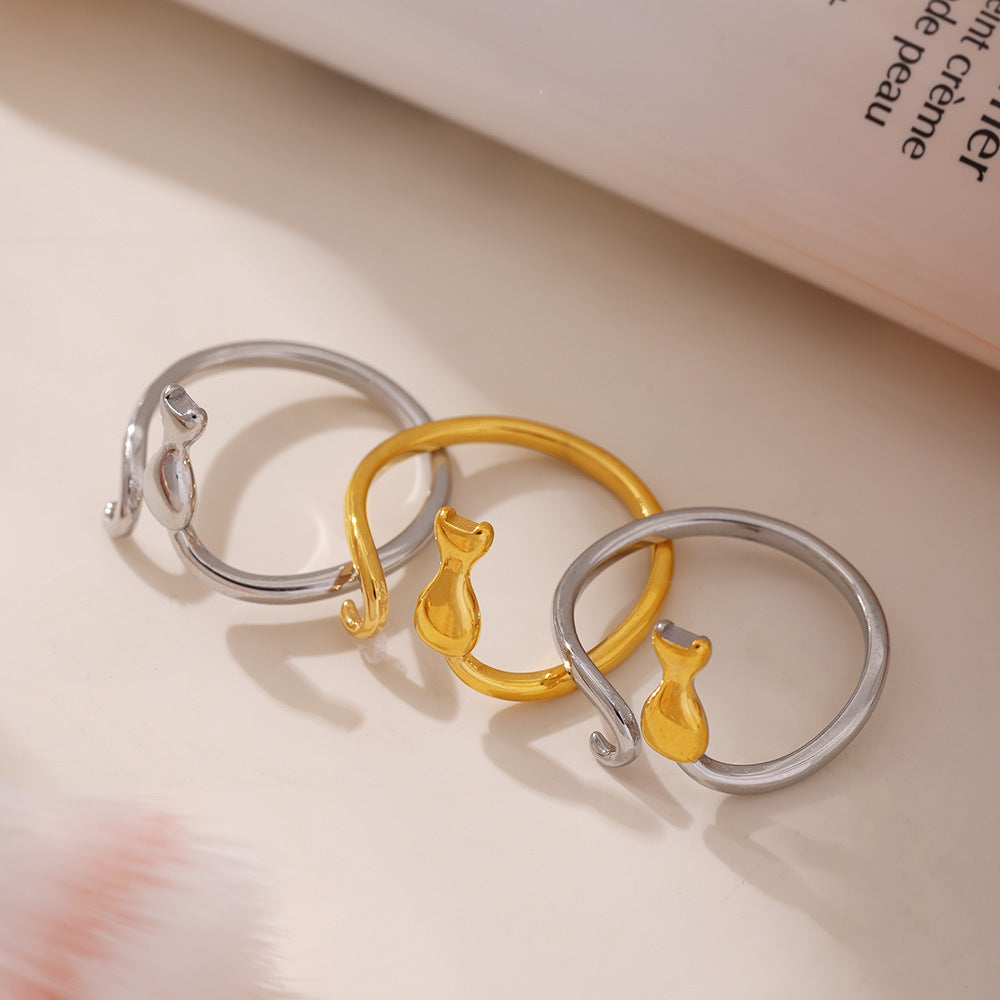 Geometric Stainless Steel Ring