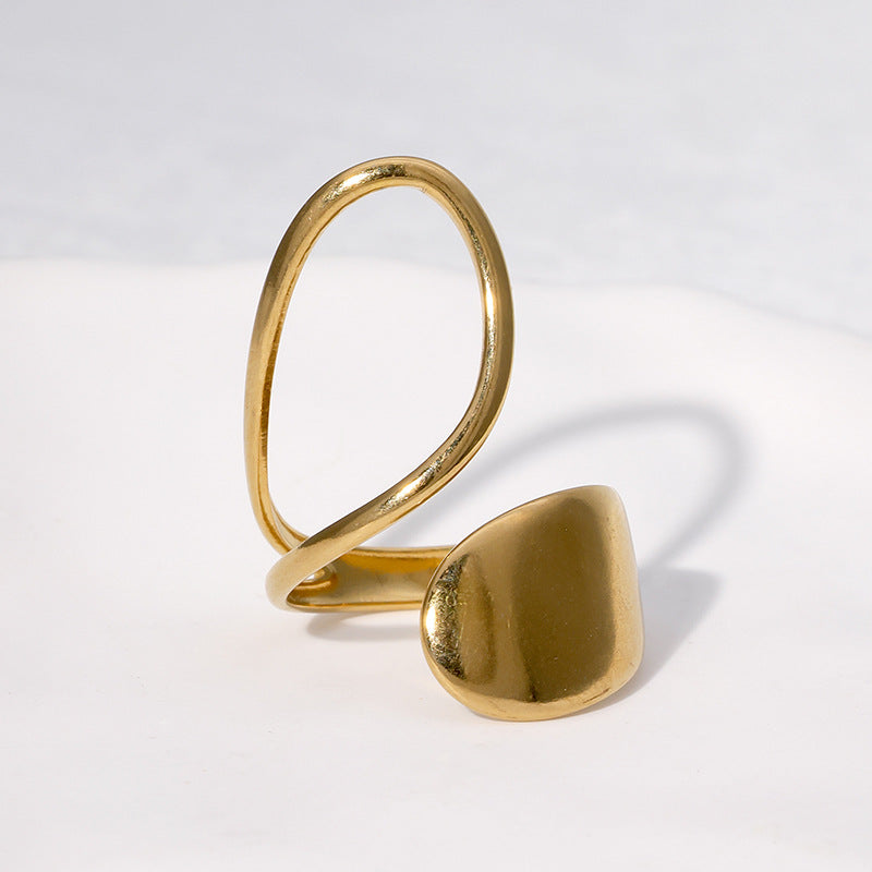 Gold-Plated Titanium Steel Ring