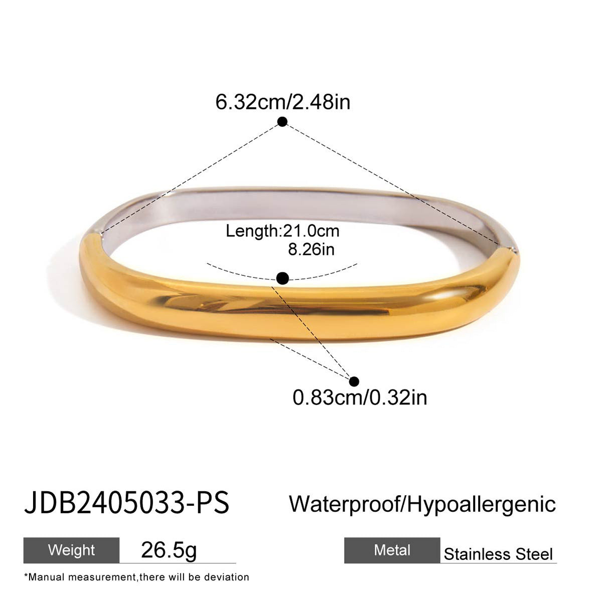 Irregular Titanium Steel Bracelet