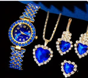 Quartz Jewelry Suit with Watch