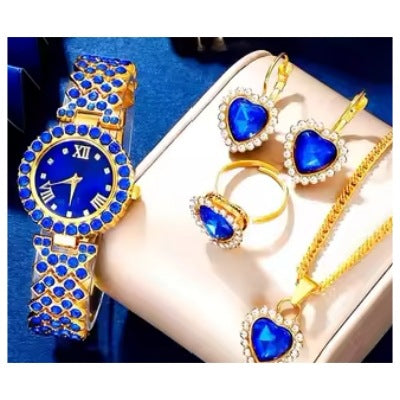 Quartz Jewelry Suit with Watch