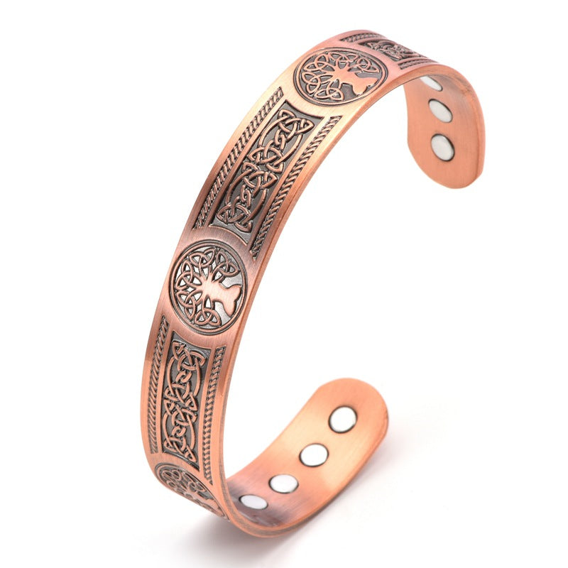Purplish Red Copper Bracelet