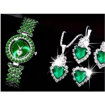 Quartz Jewelry Suit with Watch