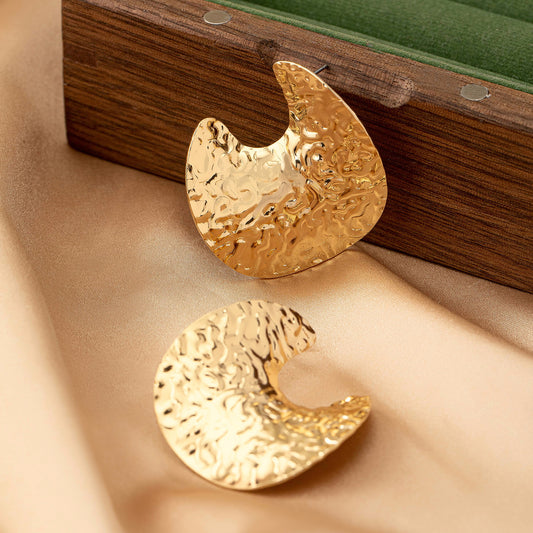 Water-wave Crescent Earrings