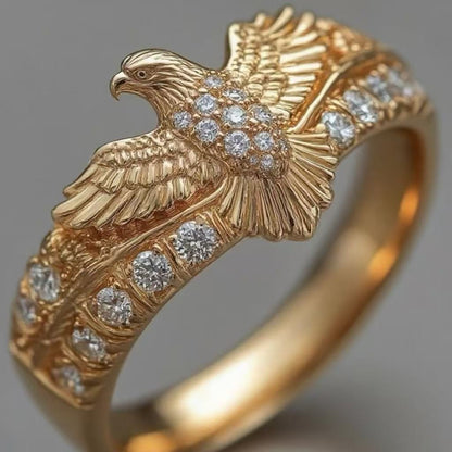 Golden Eagle-wing Ring