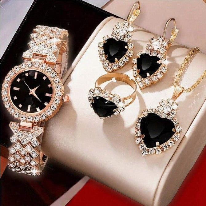 Quartz Jewelry Suit with Watch