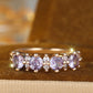 Purple Diamond-edged Ring